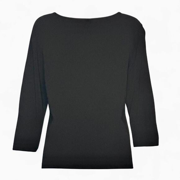 Vintage 80s Talbots Black Cardigan Size PP Embellished Trim V Neck 3/4 Sleeve - Picture 8 of 10